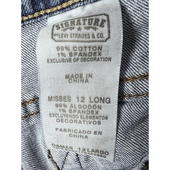 Signature by Levi's Womens Modern Bootcut Mid Rise Jeans Sz 12 Long - Picture 8 of 10